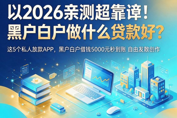 2026亲测超靠谱!黑户白户做什么贷款好?这5个私人放款APP,黑户白户借钱5000元秒到账