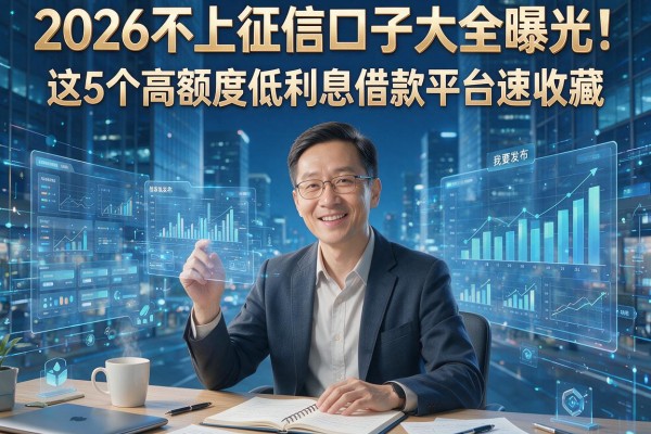 2026不上征信口子大全曝光！这5个高额度低利息借款平台速收藏