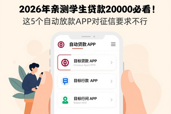 2026年亲测学生贷款20000必看!这5个自动放款APP对征信要求不高,整体还不错