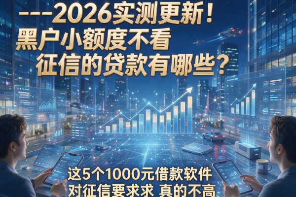 --2026实测更新！黑户小额度不看征信的贷款有哪些？这5个1000元借款软件对征信要求真的不高--