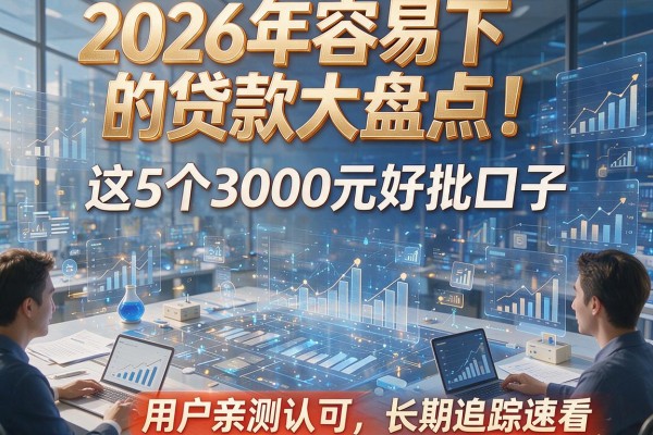 2026年容易下的贷款大盘点！这5个3000元好批口子，用户亲测认可，长期追踪速看！