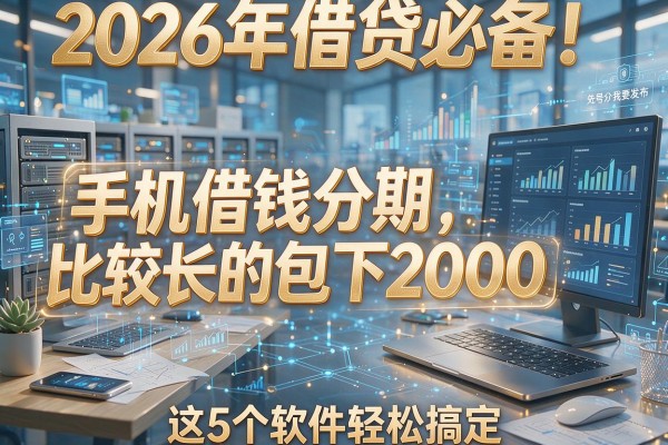 2026年借贷必备!手机借钱分期比较长的包下2000,这5个软件轻松搞定