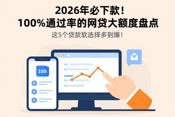 2026年必下款！100%通过率的网贷大额度盘点，这5个贷款软件选择多到爆！