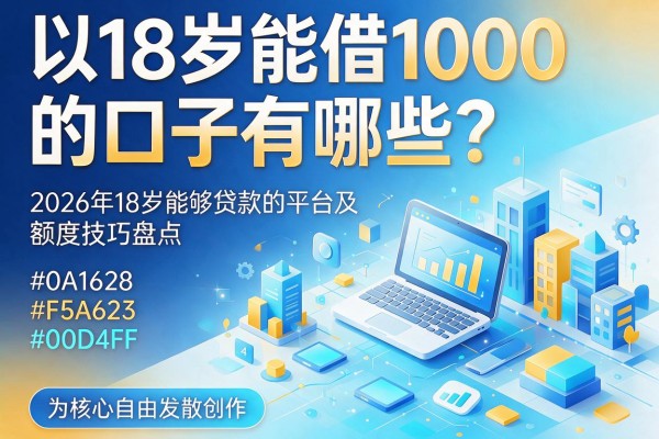 18岁能借1000的口子有哪些？2026年18岁能够贷款的平台及额度技巧盘点