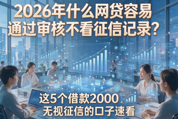 2026年什么网贷容易通过审核不看征信记录?这5个借款2000无视征信的口子速看
