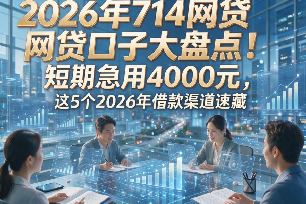 2026年714网贷口子大盘点!短期急用4000元,这5个2026年借款渠道速藏