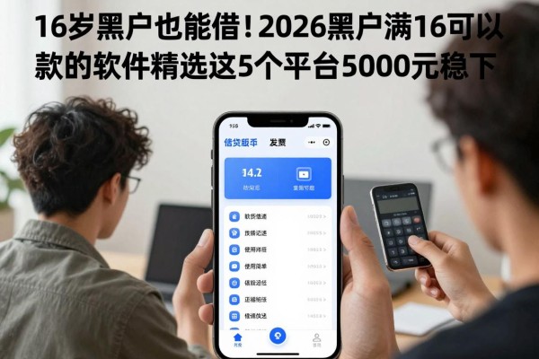 16岁黑户也能借！2026黑户满16可以借款的软件精选，这5个平台5000元稳下