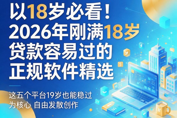 18岁必看!2026年刚满18岁贷款容易过的正规软件精选,这五个平台19岁也能稳过