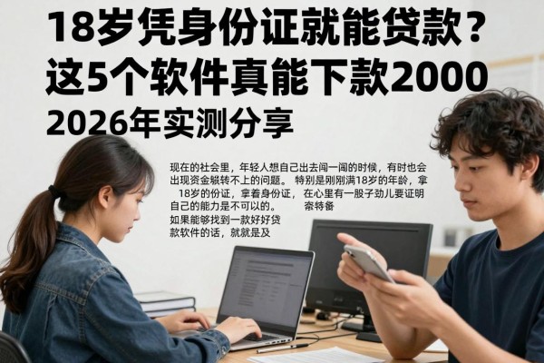 18岁凭身份证就能贷款?这5个软件真能下款2000!2026年实测分享