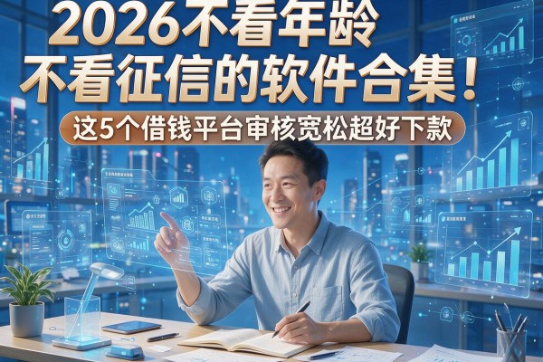 2026不看年龄不看征信的软件合集!这5个借钱平台审核宽松超好下款