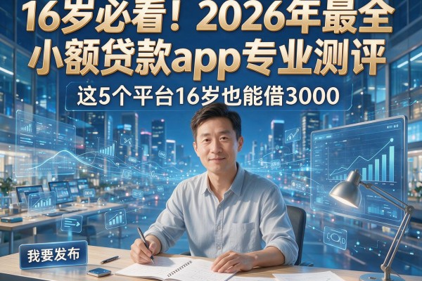 16岁必看!2026年最全小额贷款app专业测评,这5个平台16岁也能借3000