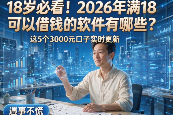 18岁必看！2026年满18可以借钱的软件有哪些？这5个3000元口子实时更新，遇事不慌
