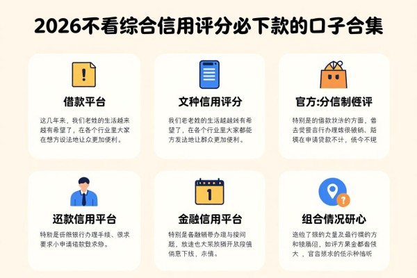 2026不看综合信用评分必下款的口子合集,这5个借款平台综合信用评分要求低到忽略不计
