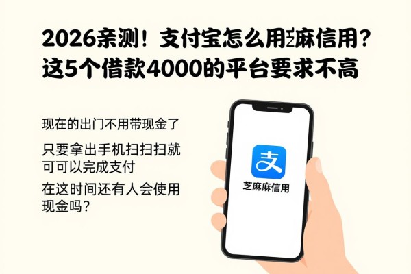 2026亲测!支付宝怎么用芝麻信用?这5个借款4000的平台要求不高