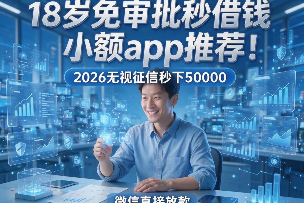 18岁免审批秒借钱小额app推荐!2026无视征信秒下50000,微信直接放款