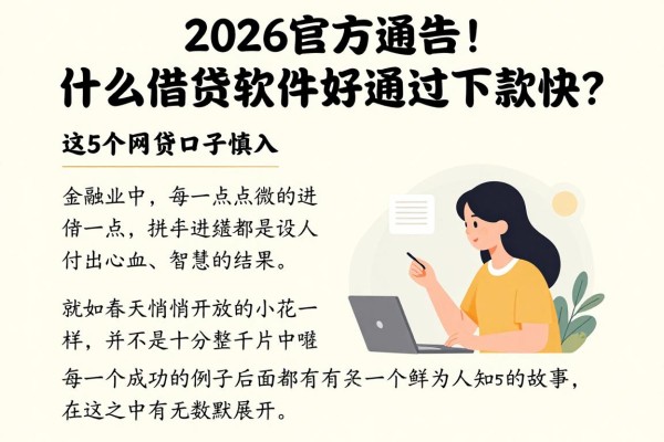 2026官方通告!什么借钱软件好通过下款快?这5个网贷口子慎入