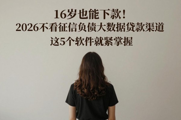 16岁也能下款!2026不看征信负债大数据贷款渠道,这5个软件赶紧掌握