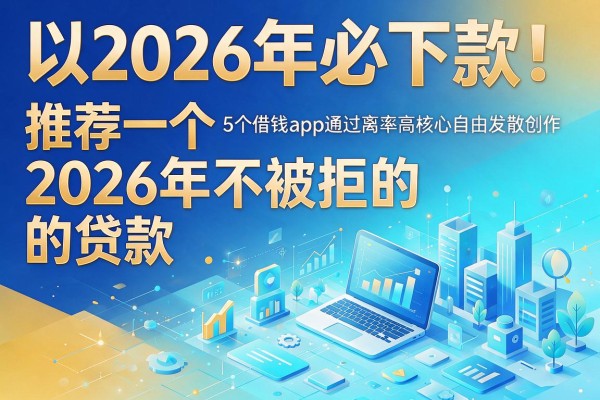 2026年必下款!推荐一个2026年不被拒的贷款,这5个借钱app通过率高到离谱