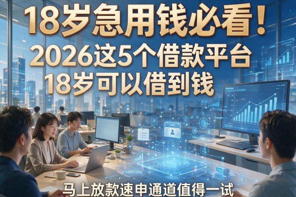 18岁急用钱必看！2026这5个借款平台18岁可以借到钱，马上放款速申通道值得一试