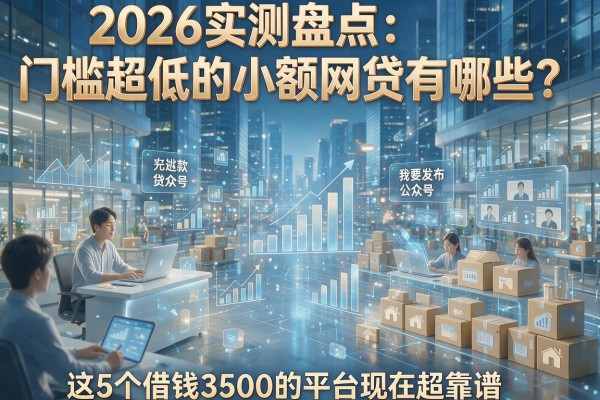 2026实测盘点：门槛超低的小额网贷有哪些？这5个借钱3500的平台现在超靠谱