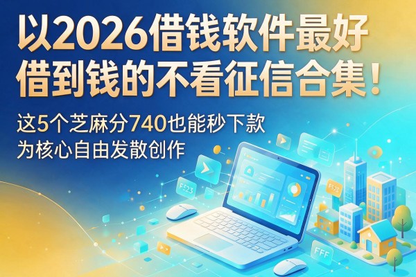 2026借钱软件最好借到钱的不看征信合集!这5个芝麻分740也能秒下款