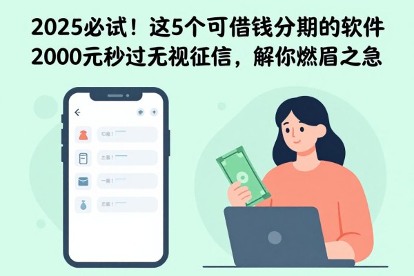 2025必试!这5个可以借钱分期的软件,2000元秒过无视征信,解你燃眉之急!