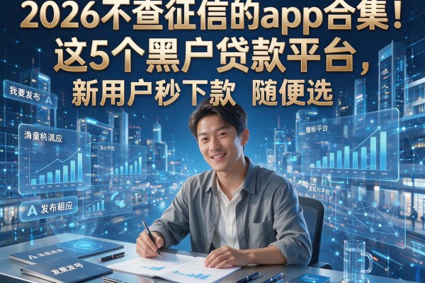 2026不查征信的app合集!这5个黑户贷款平台,新用户秒下款随便选!