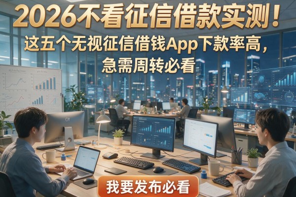 2026不看征信借款实测！这五个无视征信借钱App下款率高，急需周转必看