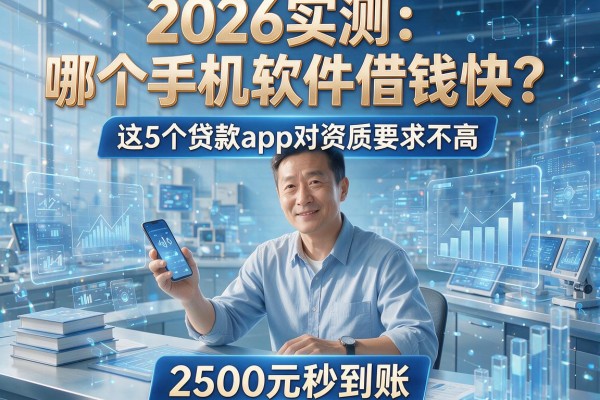 2026实测：哪个手机软件借钱快？这5个贷款App对资质要求不高，2500元秒到账！
