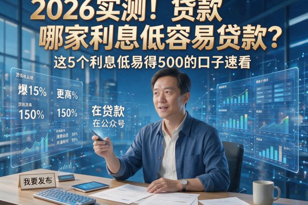 2026实测！贷款哪家利息低容易贷款？这5个利息低易得500的口子速看