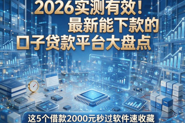 2026实测有效!最新能下款的口子贷款平台大盘点,这5个借款2000元秒过软件速收藏