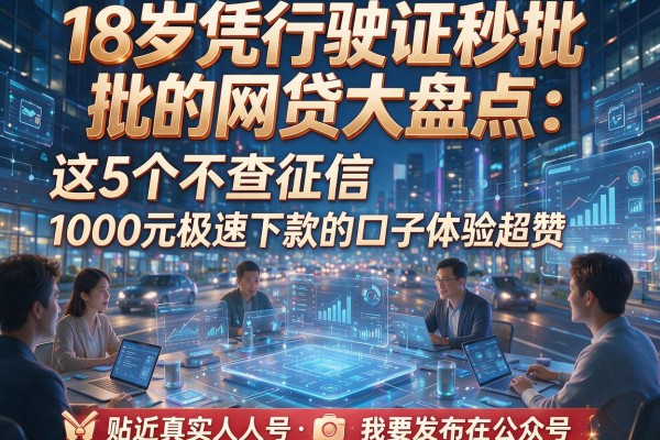 18岁凭行驶证秒批的网贷大盘点:这5个不查征信、1000元极速下款的口子体验超赞