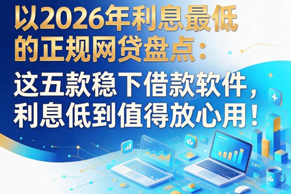 2026年利息最低的正规网贷盘点：这五款稳下借款软件，利息低到值得放心用！