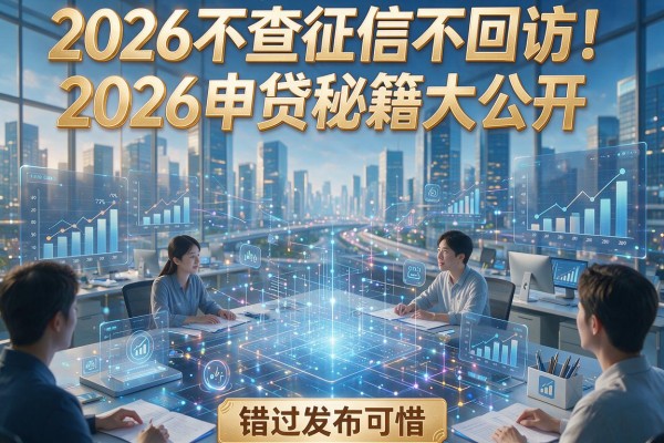 2026不查征信不回访!2026申贷秘籍大公开,错过可惜