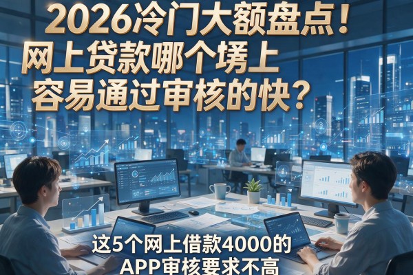 2026冷门大额盘点！网上贷款哪个容易通过审核的快？这5个网上借款4000的APP审核要求不高