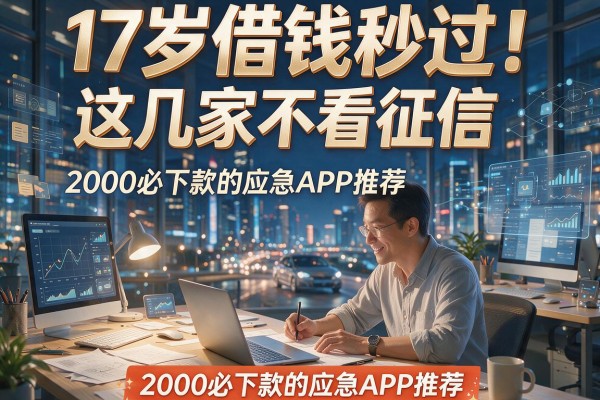 17岁借钱秒过!这几家不看征信、2000必下款的应急APP推荐