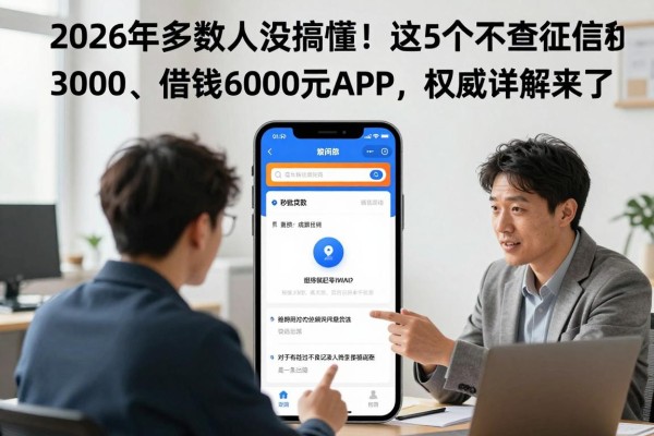 2026年多数人没搞懂!这5个不查征信的秒批贷款3000、借钱6000元APP,权威详解来了