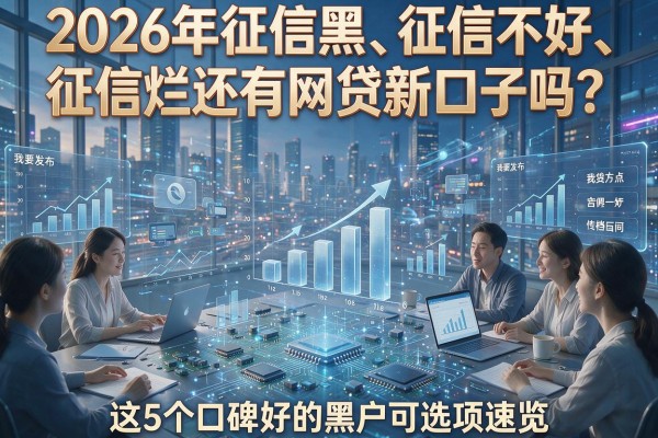 2026年征信黑、征信不好、征信烂还有网贷新口子吗?这5个口碑好的黑户可选项速览!