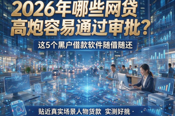 2026年哪些网贷高炮容易通过审批?这5个黑户借款软件随借随还,实测好挑!