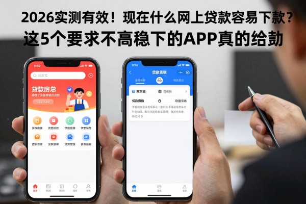 2026实测有效!现在什么网上贷款容易下款?这5个要求不高稳下的APP真的给力