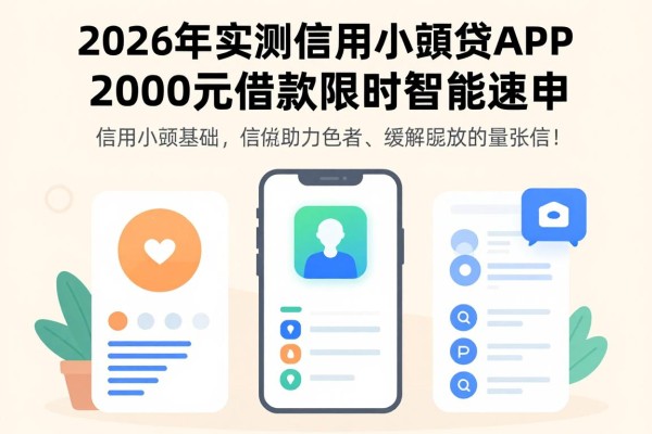 2026年实测这五个信用小额贷app,2000元借款限时智能速申!