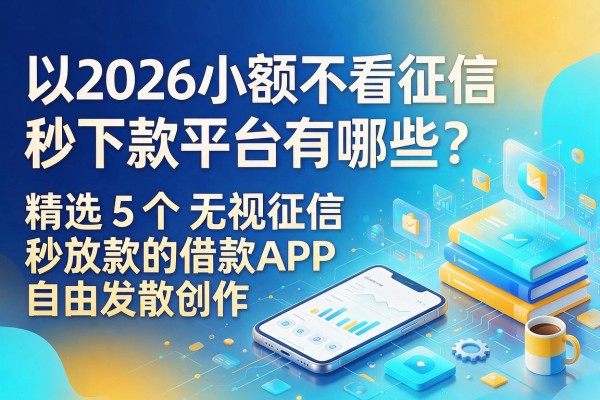 2026小额不看征信秒下款平台有哪些?精选5个无视征信秒放款的借款APP