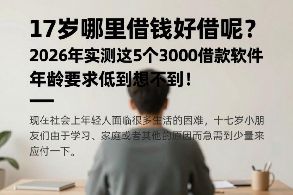 17岁哪里借钱好借呢？2026年实测这5个3000借款软件，年龄要求低到想不到！