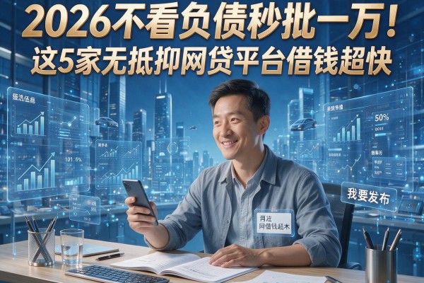 2026不看负债秒批一万!这5家无抵押网贷平台借钱超快