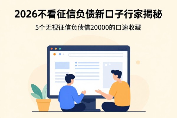 2026不看征信负债新口子行家揭秘！这5个无视征信负债借20000的口子速收藏