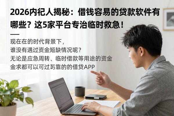 2026内行人揭秘:借钱容易的贷款软件有哪些?这5家平台专治临时救急!