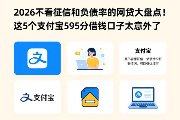 2026不看征信和负债率的网贷大盘点!这5个支付宝595分借钱口子太意外了