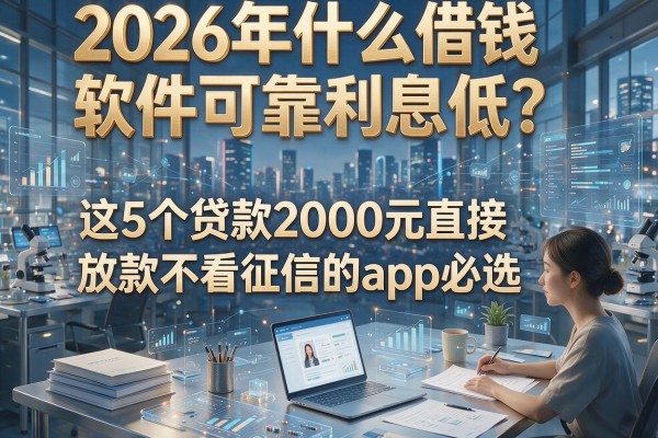 2026年什么借钱软件可靠利息低？这5个贷款2000元直接放款不看征信的app必选！