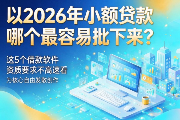 2026年小额贷款哪个最容易批下来?这5个借款软件资质要求不高速看