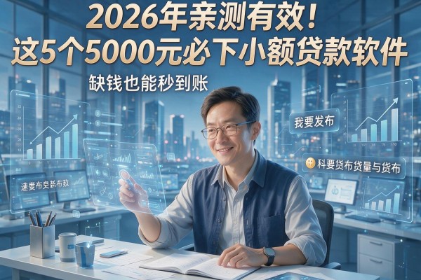 2026年亲测有效！这5个5000元必下小额贷款软件，缺钱也能秒到账